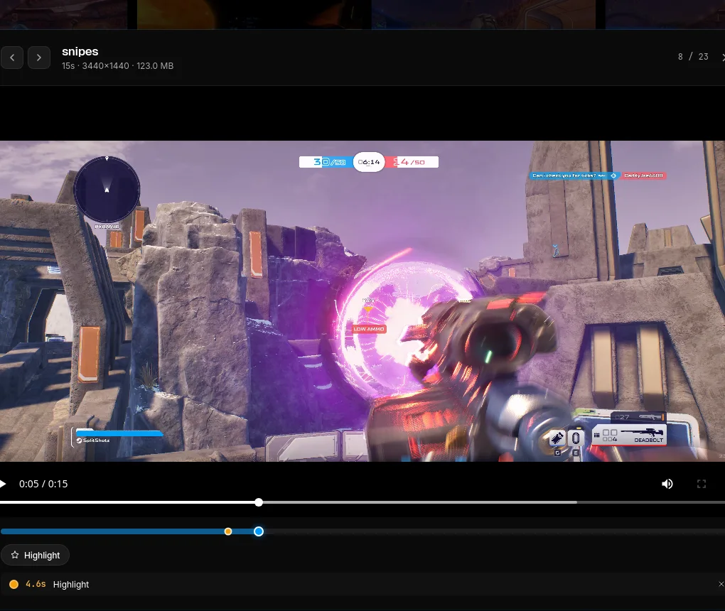 The Vice clip viewer with playback controls and highlight list